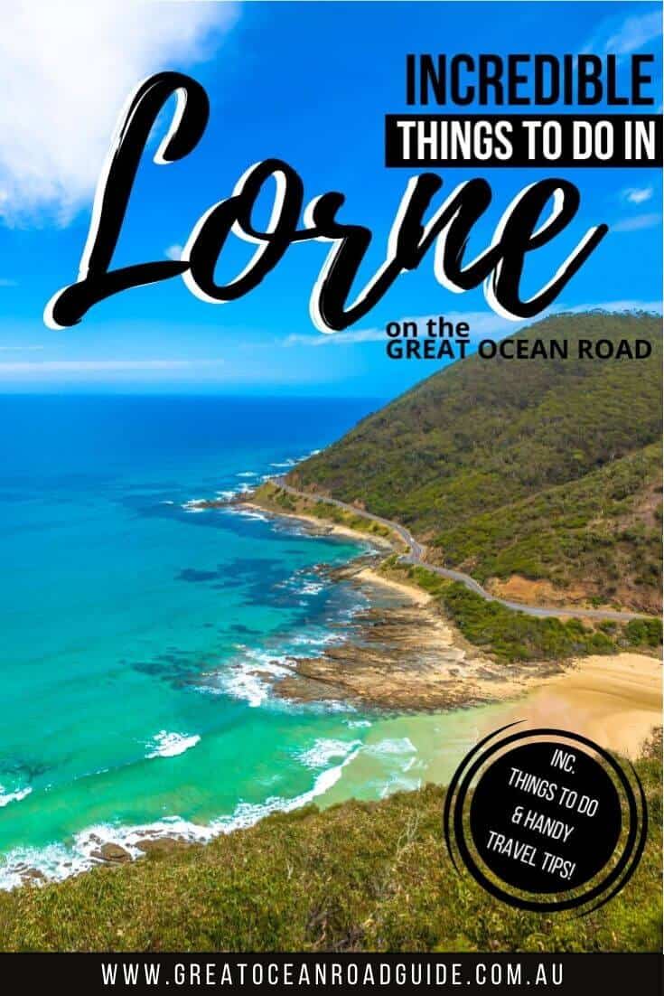 Things to do in Lorne on the Great Ocean Road Australia (pin image)