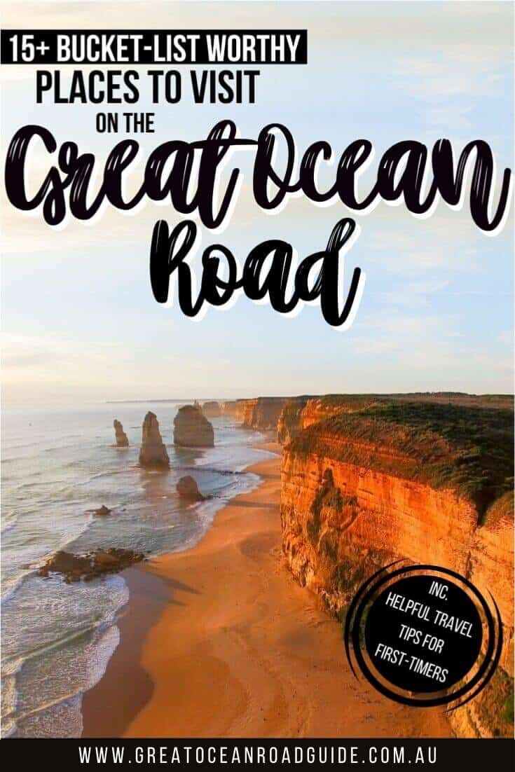15+ Bucket-List Worthy Places to Visit on the Great Ocean Road Australia (Pin Image)